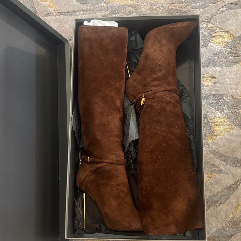 Tom Ford Rich Brown Heeled Boots